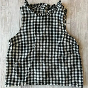 J. Crew Ruffle Collar Sleeveless Top Size XS